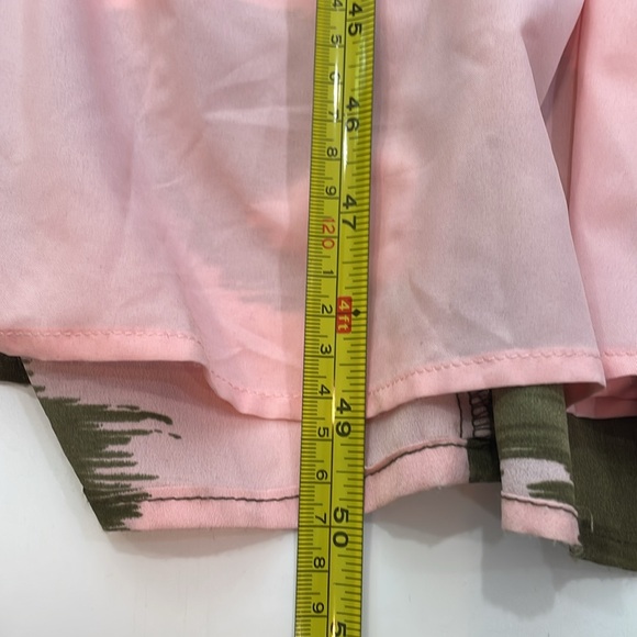 Anthropologie HUTCH Leah Pink and Green Printed Wrap Maxi Dress XXS EUC - Picture 11 of 14